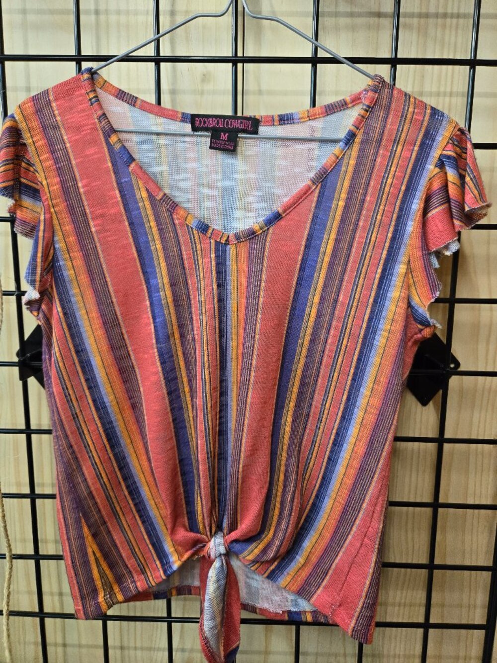 Rock & Roll Cowgirl top tie front size M